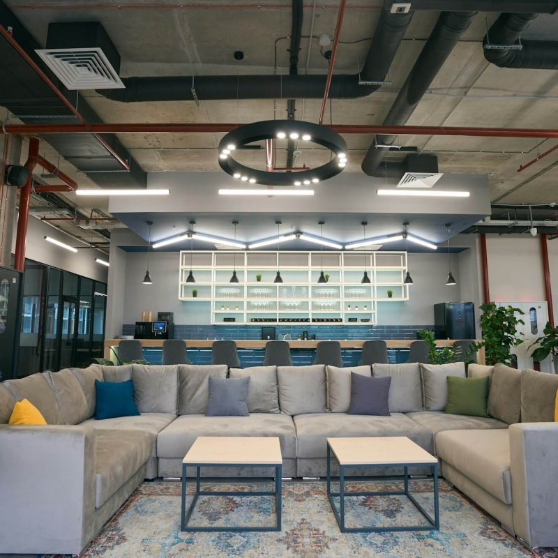 Concept of comfortable zoning in a coworking space