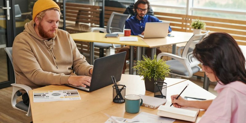 Managers in coworking space