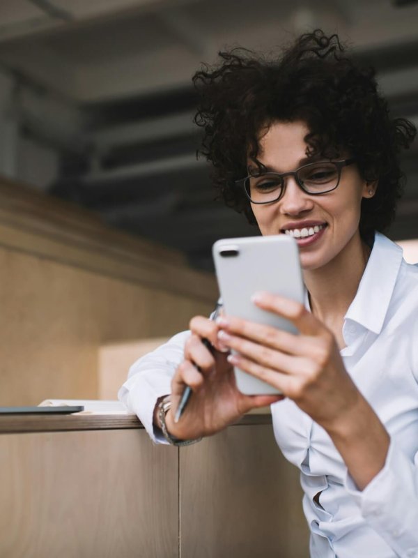 Millennial girl working in coworking office space