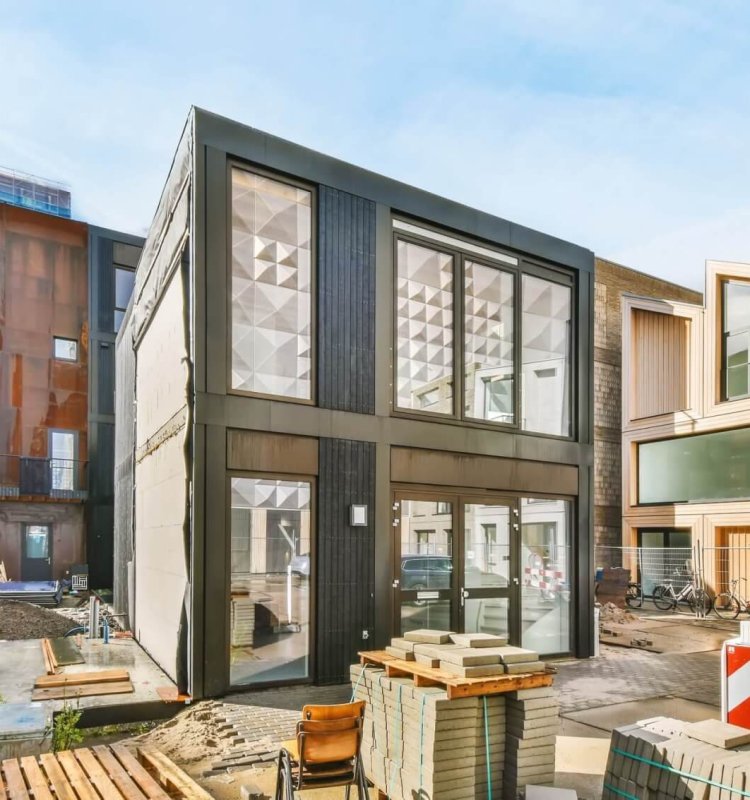 Residential area with buildings