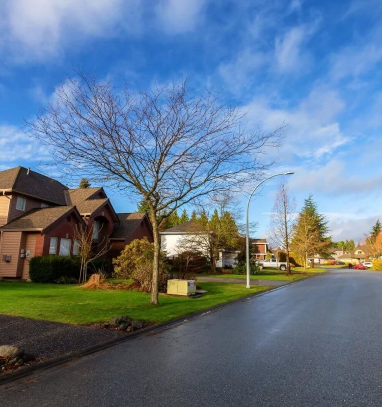 Residential Suburban Neighborhood in the City