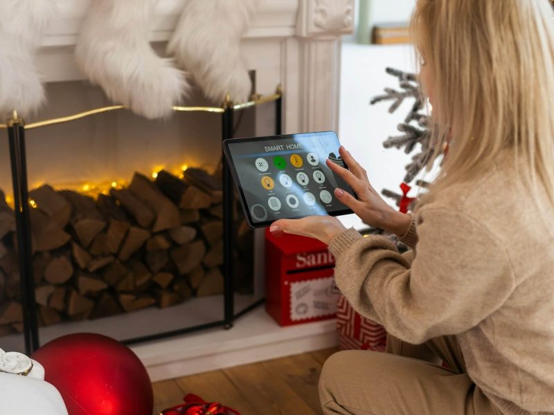 holding-digital-tablet-in-cozy-living-room-with-fireplace-on-background-smart-home-app