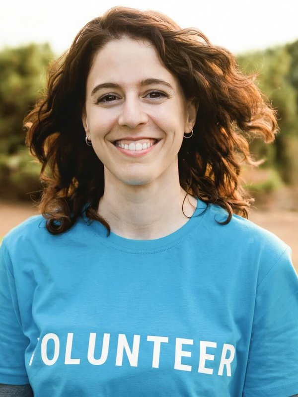 Young volunteer working for activist community project. Donations, environmental and charity